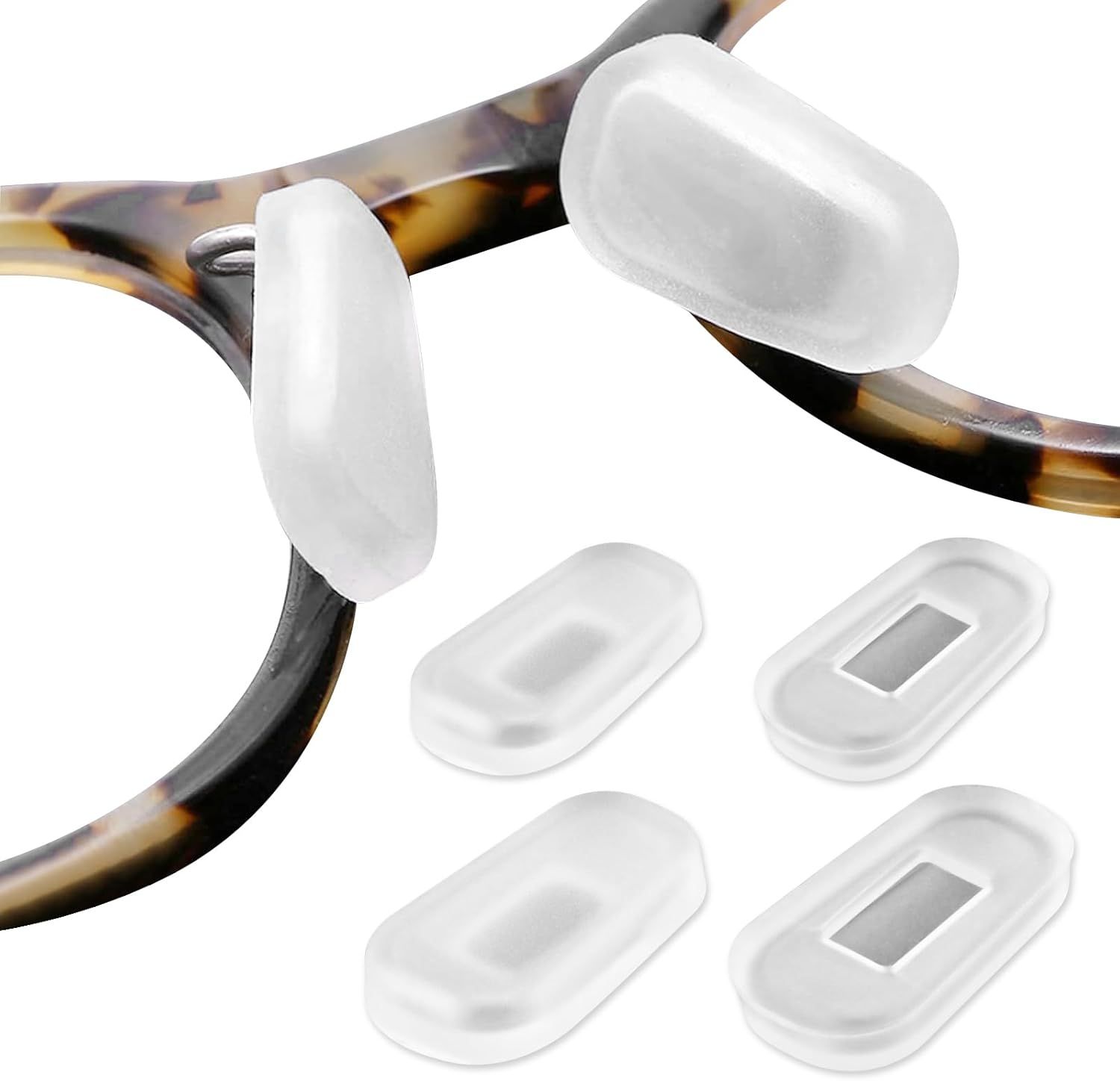 12PCS Soft Eyeglass Nose Pads Cover, Silicone Eyeglass Nose Pads Glasses Repair Kit, 3.35 × 0.67 Inch Anti-Slip Glasses Nose Piece/Eyewear Protective Cover Eye