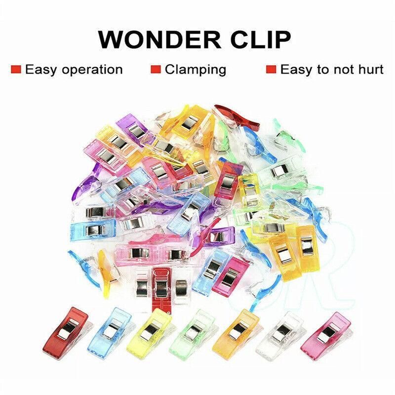 50Pcs Sewing Quilting Clips Wonder Craft Fabric Clamp DIY Colourful or Clear Option - Clear — image 6
