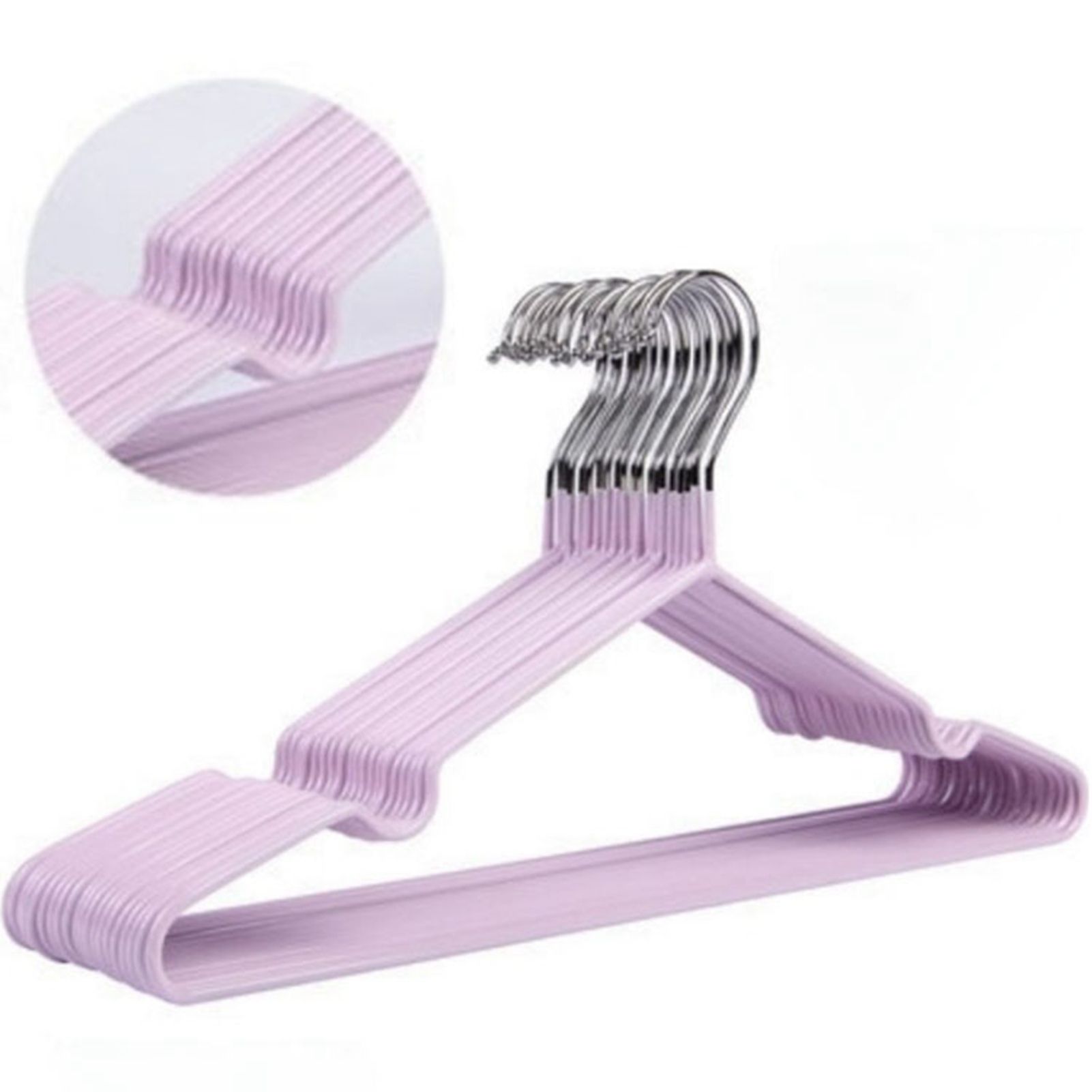 Clothes Hangers Prevent Slip Space Saving Heavy Duty Dry Wet Thick Clothes Hangers for Home Dormitory Purple — image 6