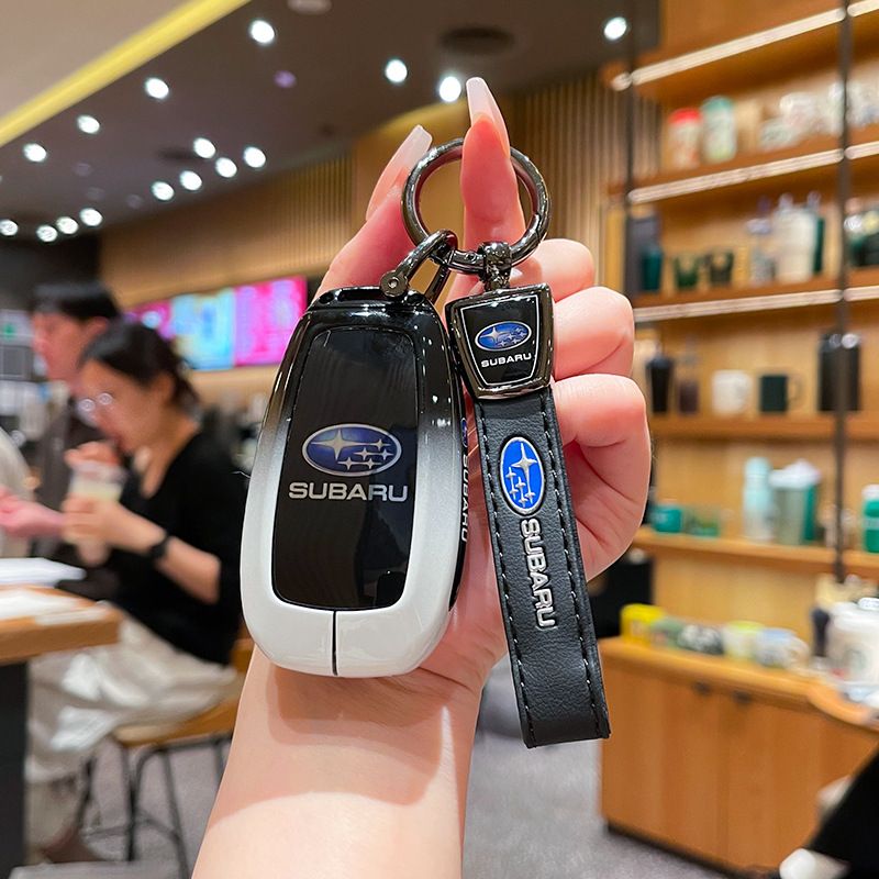 Subaru Key Cover Zinc Alloy Gradient Black White Standard Gradient black and white single bag + metal buckle โ image 2