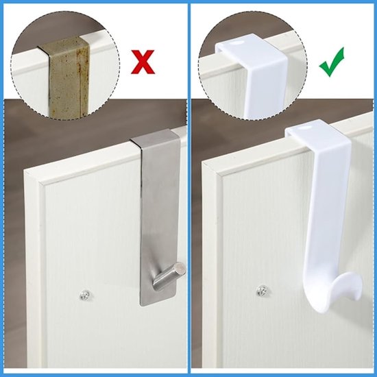 S-shaped door hooks - Stainless steel coat racks - 4-pack - Hooks - Clothes hangers - Hanging type - Door hooks - Kitchen towel racks - Bathroom towel racks — image 2