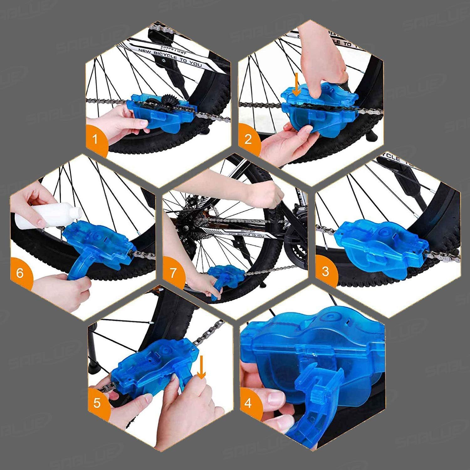 Bike Chain Scrubber Brush Gear Cleaner Bicycle Clean Tool Set Bike Maintenance Care Accessories for Road Mountain Cycling โ image 3