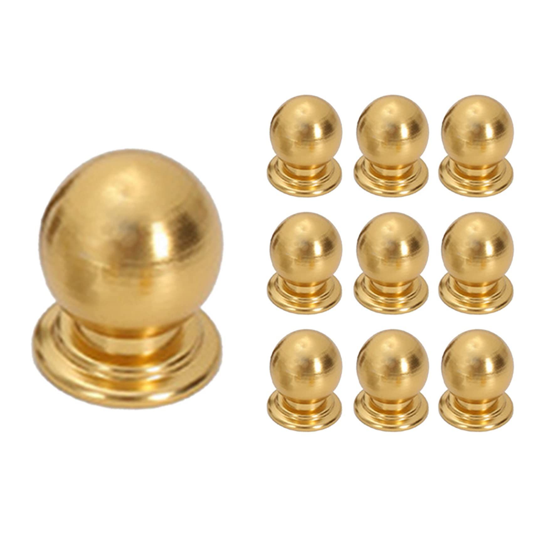 20 Pcs Cabinet Knobs Round Ball Knobs Bathroom Cabinet Knobs Dresser Knobs, Modern Cabinet Hardware for Kitchen Gold โ image 4