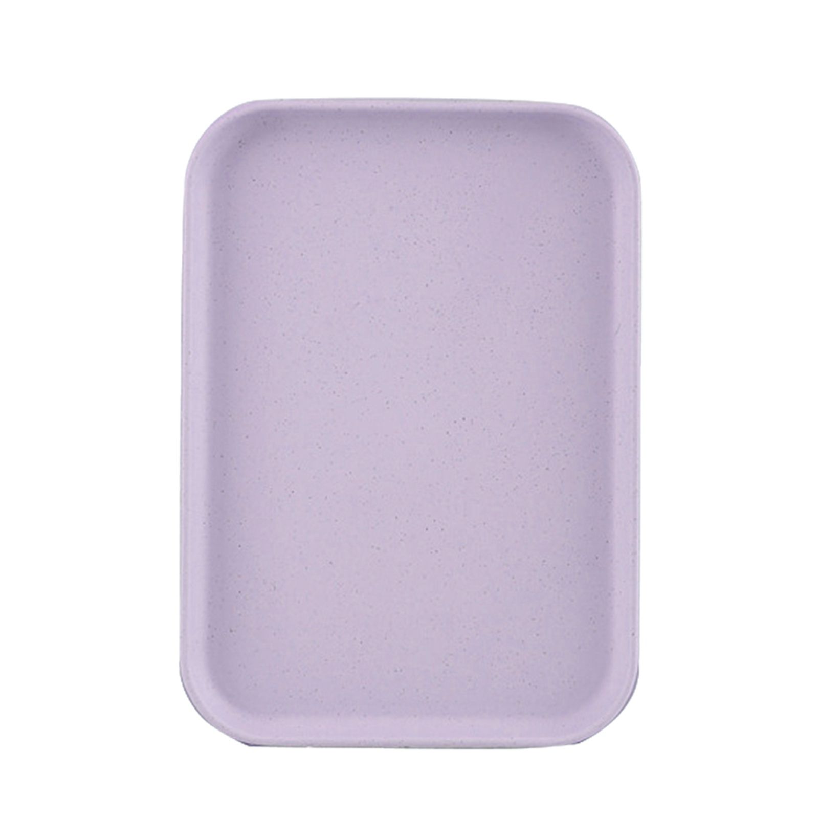 Kitchen Serving Tray Wheat Straw Rectangular Nordic Style Cupcake Fruit Snack Tea Tray for Home Office Restaurant Purple M (Size: Approx. 31x22.5cm /