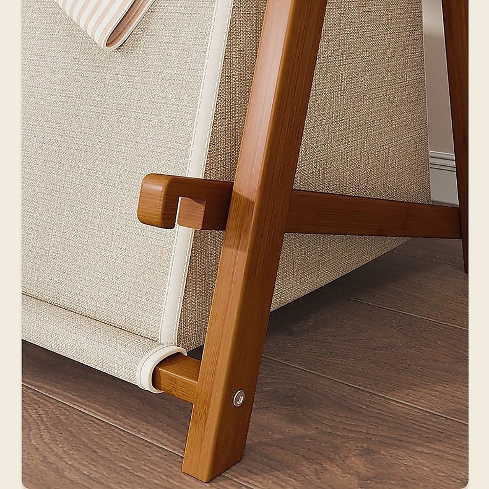 100x155cm Dark Wood Clothes Rail Garment Rack with Freestanding Storage Shelf โ image 6