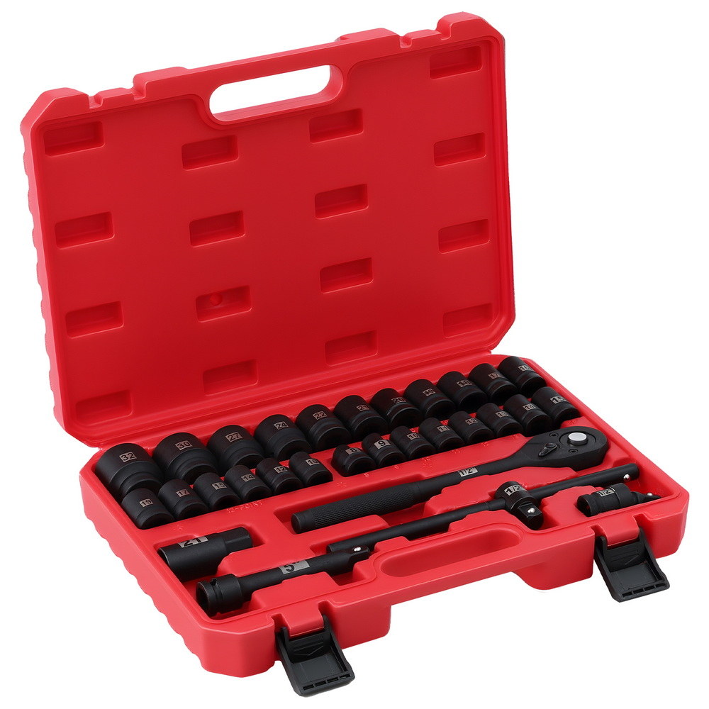 Giantz 30Pc 1/2" Drive Socket Set Cr-V Steel 8-32mm Workshop Repair — image 3