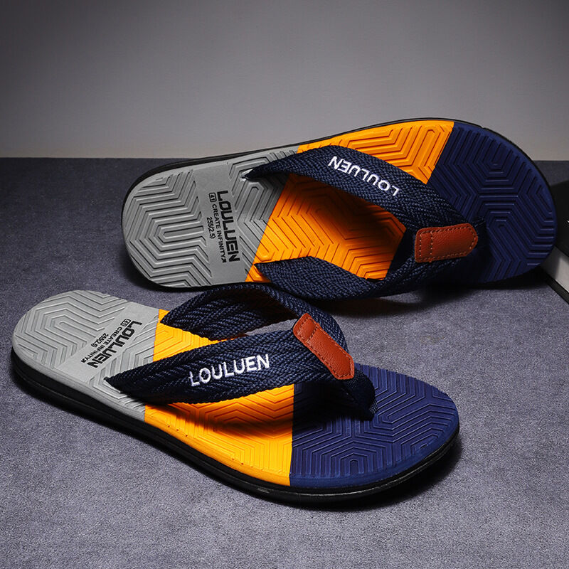 Men's Flip Flops with EVA-PVC Dual Sole, Blue for Comfort & Style for Summer Beach & Daily Wear(44) — image 3