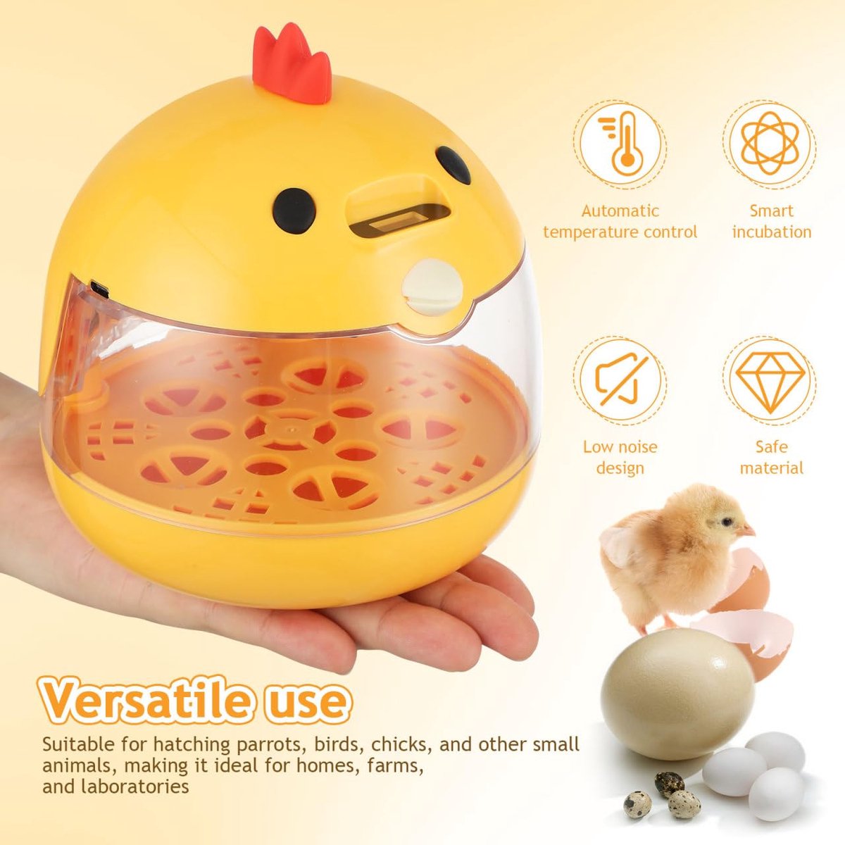 Incubator - Egg incubator | Incubator with a capacity of 4 eggs - with automatic temperature and humidity control - suitable for hatching eggs of โ image 6