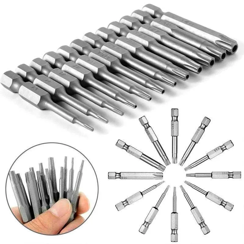 12PCS Torx Screwdriver Bit Set Hex Shank S2 Steel Drill Insert — image 5