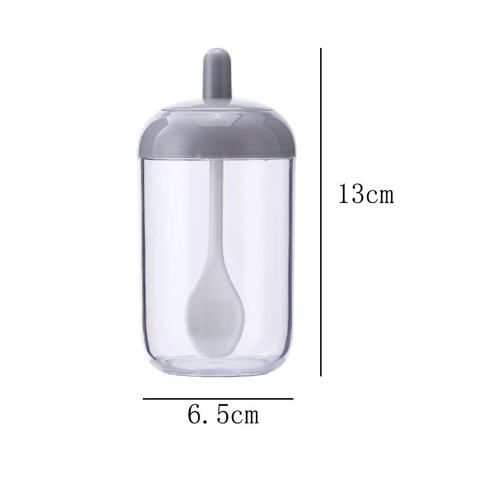 Seasoning Storage Container Food Jar with Lid and Spoon for Kitchen Storage for Sugar, Seeds, Salt, Pepper, Spices — image 3