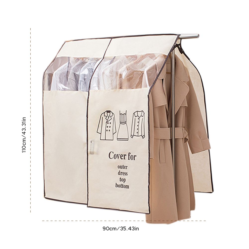 Non Woven Fabric Clothing Dustproof Covers Home Dust Cover Wardrobe Hanger โ image 2