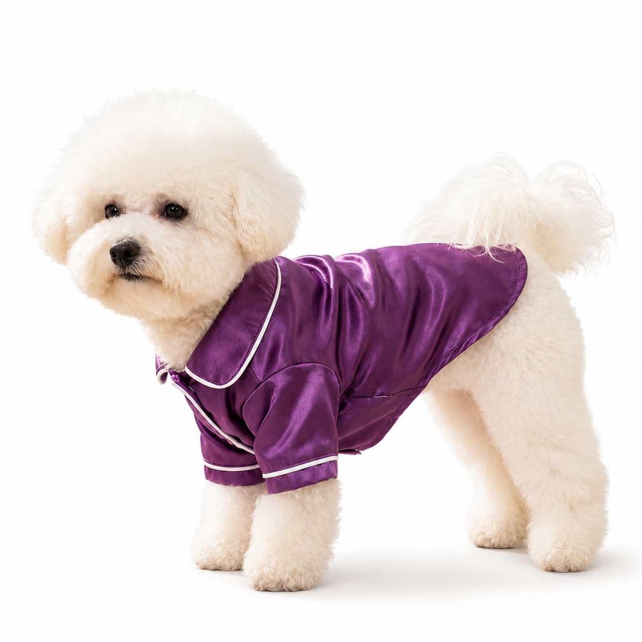 Purple Pet Pyjamas S Size- Lightweight Acrylic Dog and Cat Sleepwear, Compact Indoor Loungewear for Small Pets, Spring and Summer Pet Clothing
