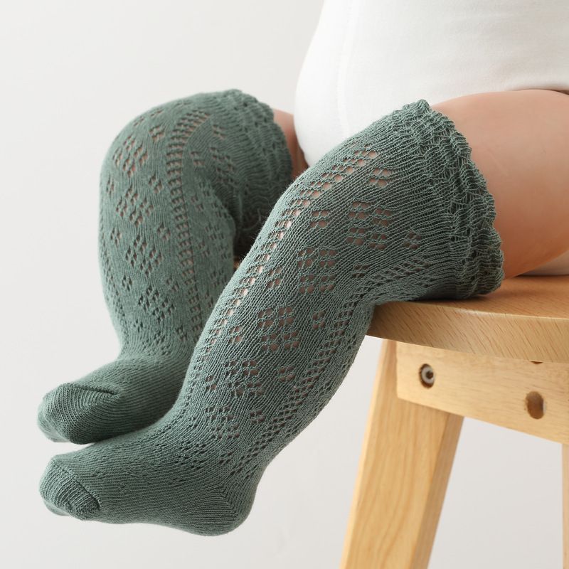 Baby Summer Socks Toddler Breathable Knee High Socks Long Stockings for Child High Elastic Baby Leg Warmers — image 3