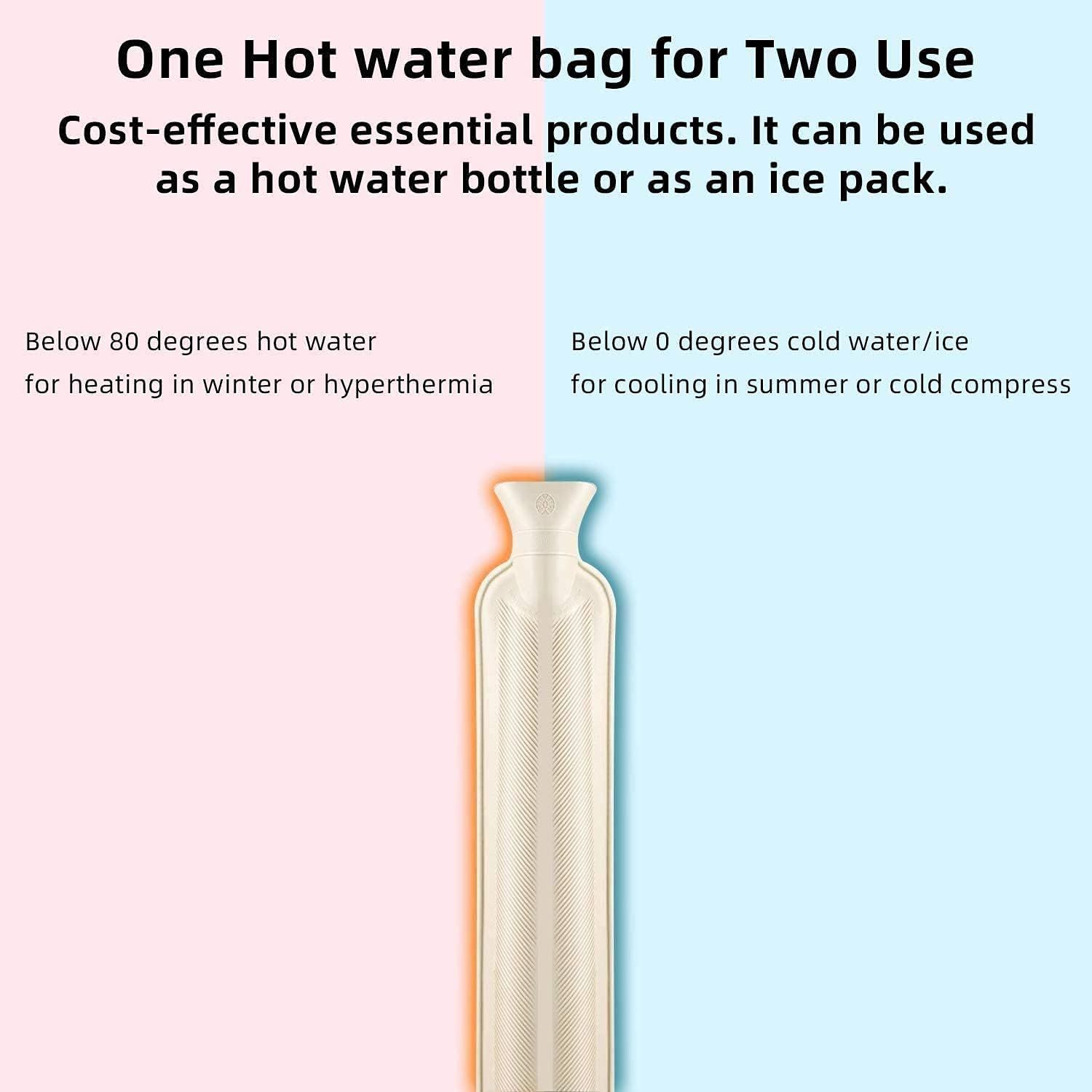 Hot Water Bottle with Soft Cover(2 Liter) Classic Hot Water Bag for Pain Relief, Neck, Shoulders and Knee, Feet Warmer, Rheumatism โ image 4