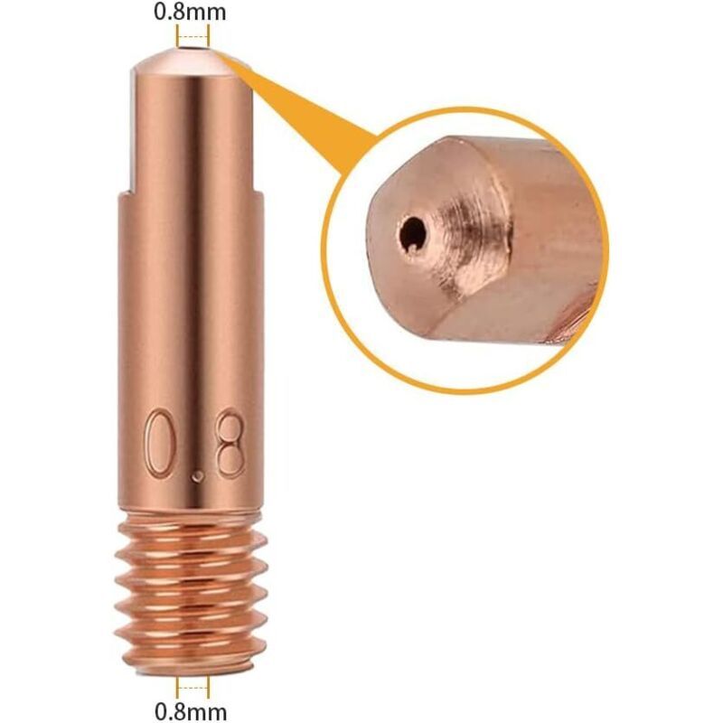 25 Pcs Contact of Nozzles of for Nozzle a Gas and Gas Without Torch of Welding MIG and MAG Consumables a MIG Welder MIG — image 2