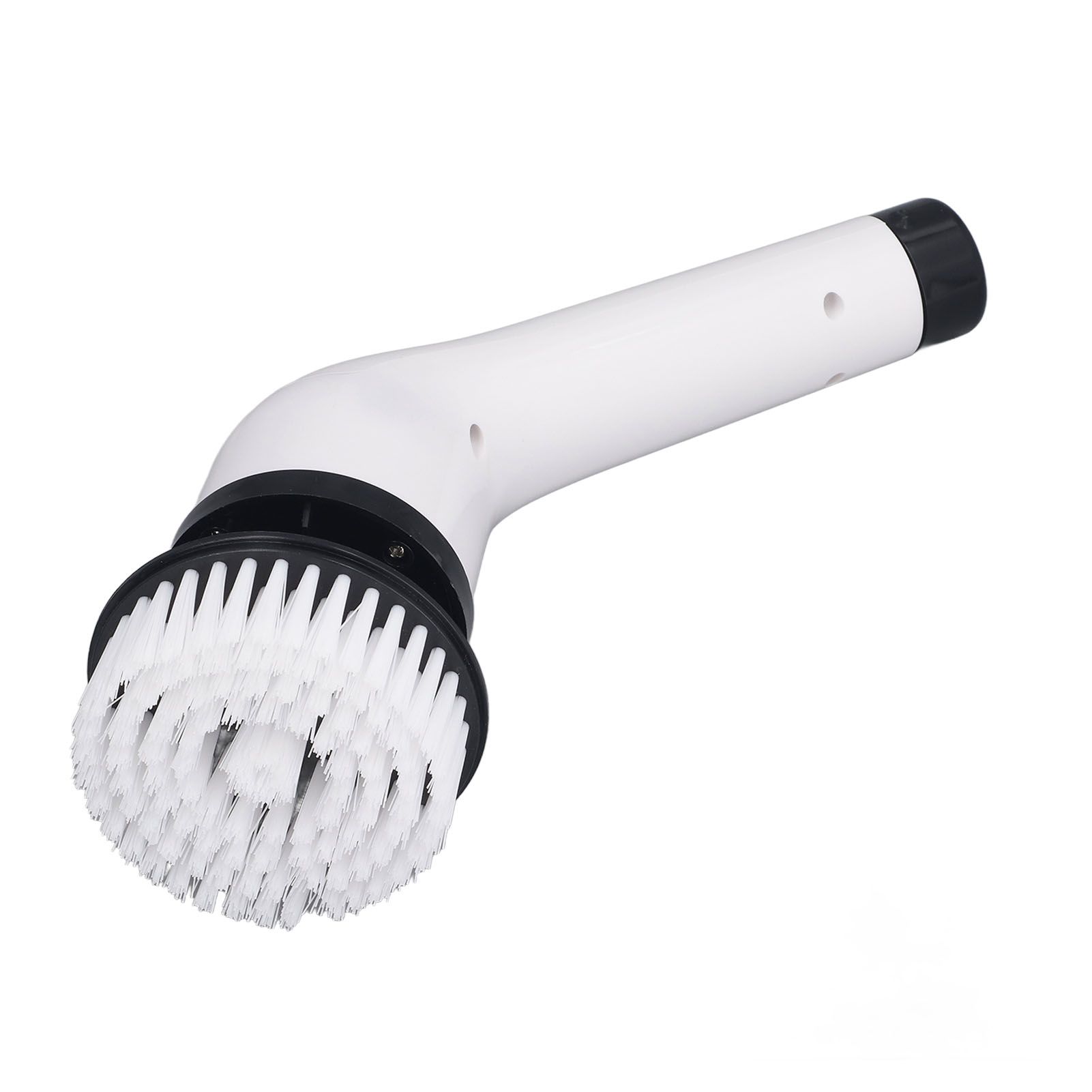 Electric Handheld Brush Adjustable Extension Handle Powerful Highly Efficient Labor Saving Electric Spin Scrubber for Bathroom Kitchen 9 Heads White — image 4