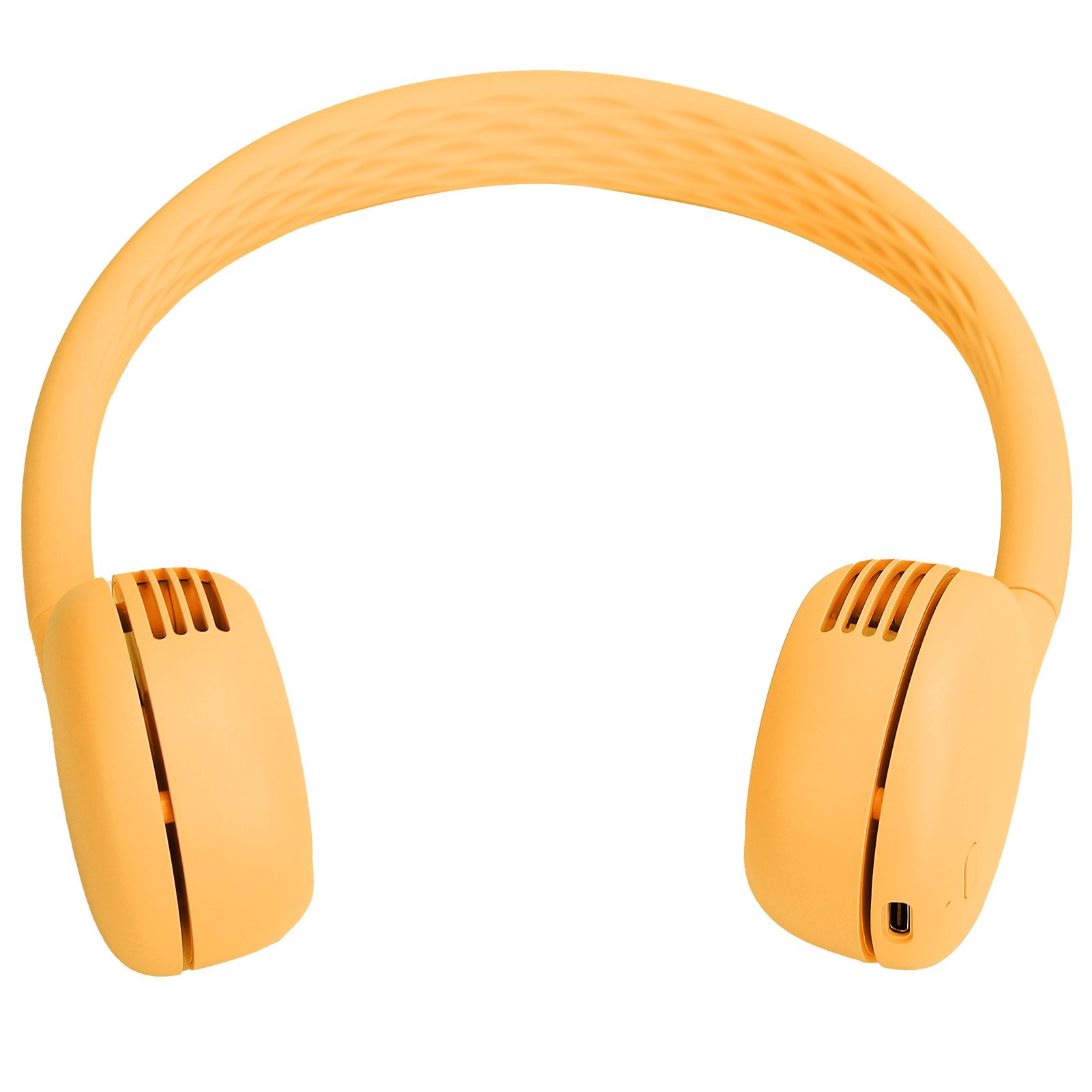 Fanless Hanging Neck Fan Adjustable USB Charging Silent Sports Fan for Home School OutdoorYellow 2000mAh — image 2