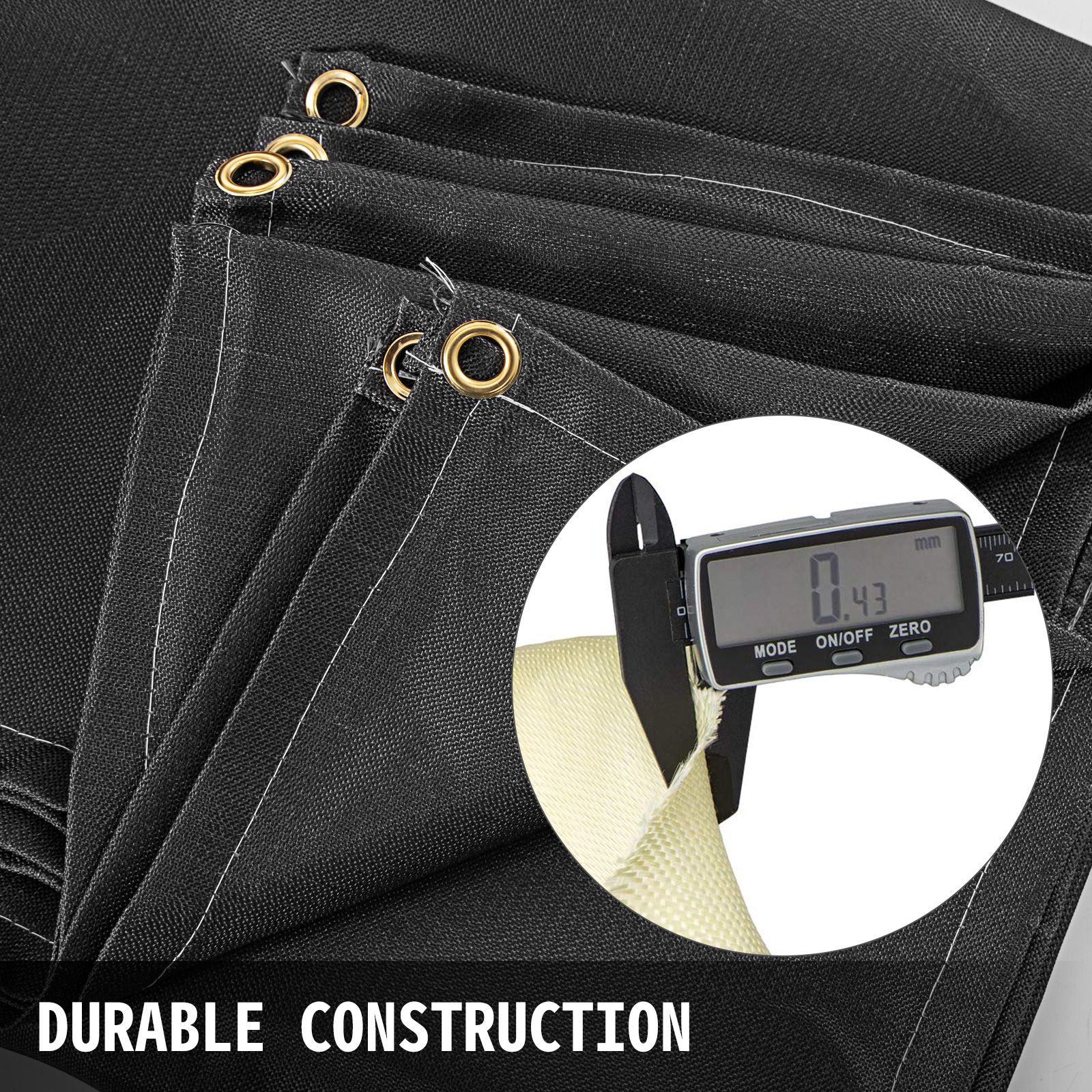 10 x 10 Ft Welding Blanket Black Fiberglass Blanket Portable Fiberglass Fire Retardant Blanket Welding Mat Welding Fireproof Thermal Resistant Insulation With โ image 3