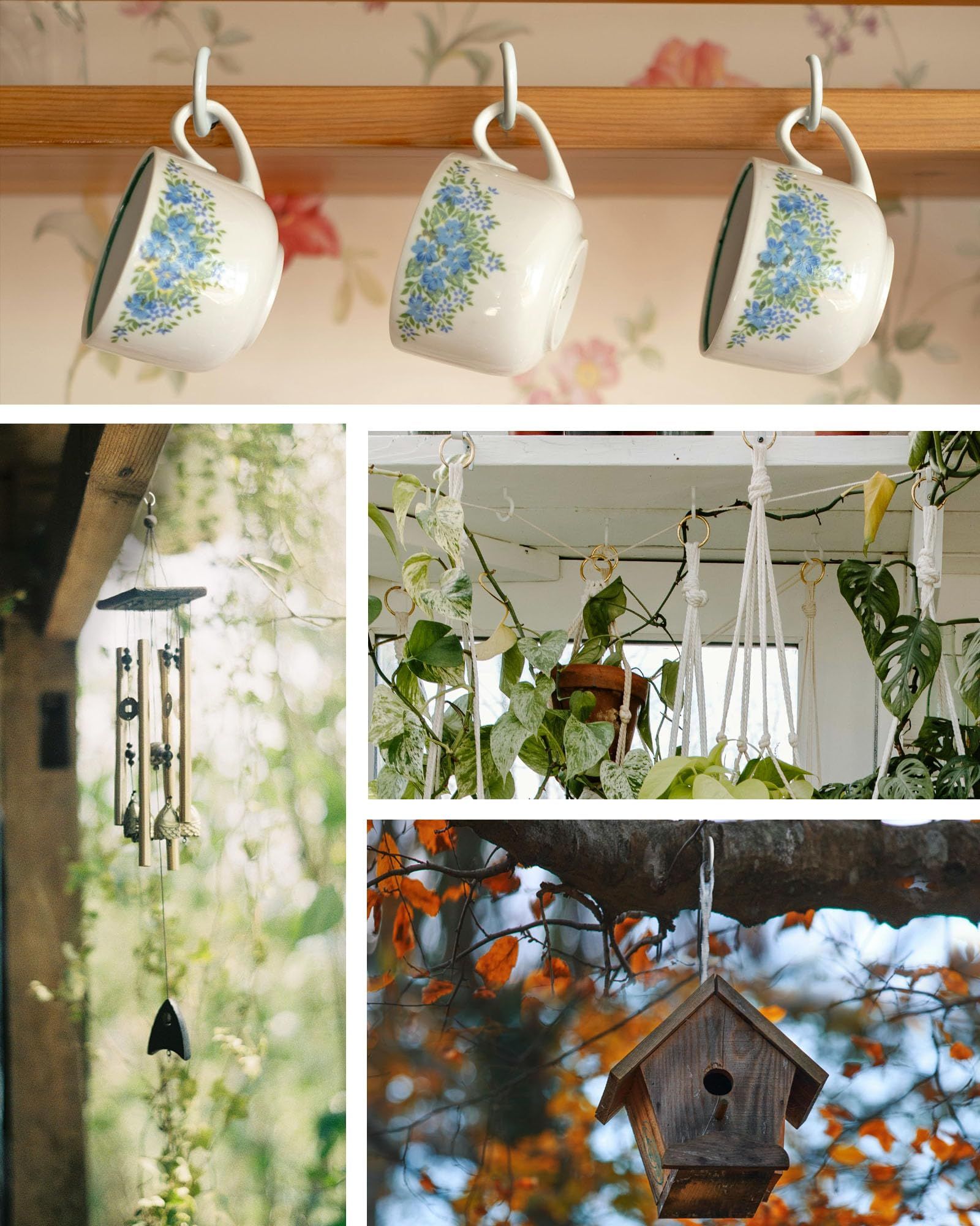 20 Pack Ceiling Hooks, 1-1/4 Inch Vinyl Coated Screw-in Hooks Hanging Plants & Flower Baskets, Multi-Function Wall Hooks White — image 5