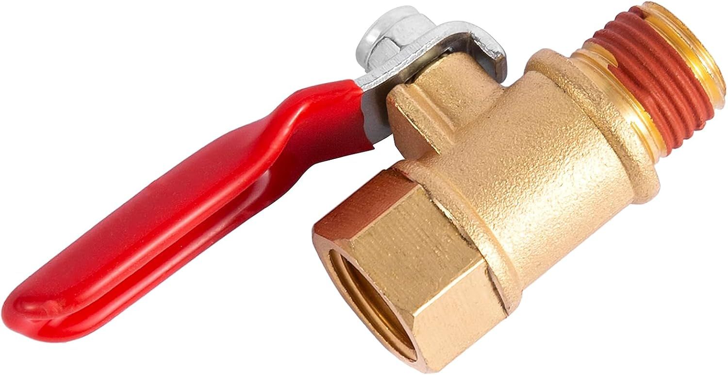 2 Pack Brass Air Compressor Ball Valves, 1/4 inch Male and Female NPT Shut-Off Switches with 1/2 inch Thread Diameter for Air Hoses โ image 5