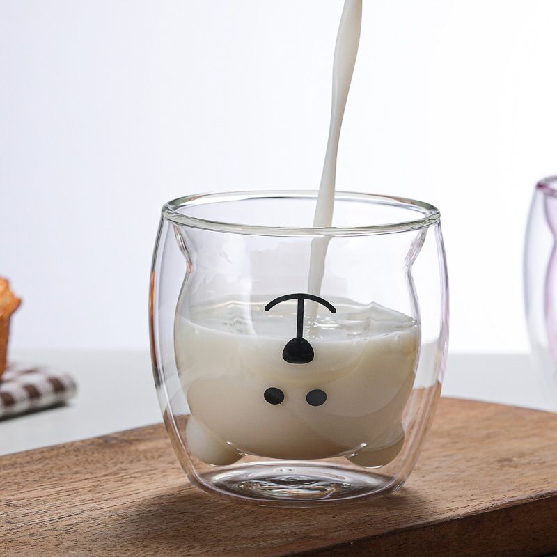 Cute Bear Coffee Mug - Animal Double Wall Glass Cup Collection - Use as a Cute Coffee Cup, Tea Cup, Cocktail Cup, or Milk Cup โ image 5
