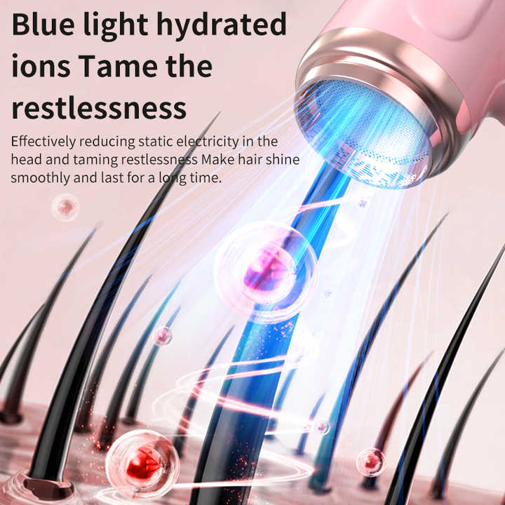 Pink wireless Hair Dryer with Cold & Hot Air, Portable Large-Capacity Rechargeable Ionic Dryer, Fast-Drying, Lightweight and Compact for Home and Travel โ image 4