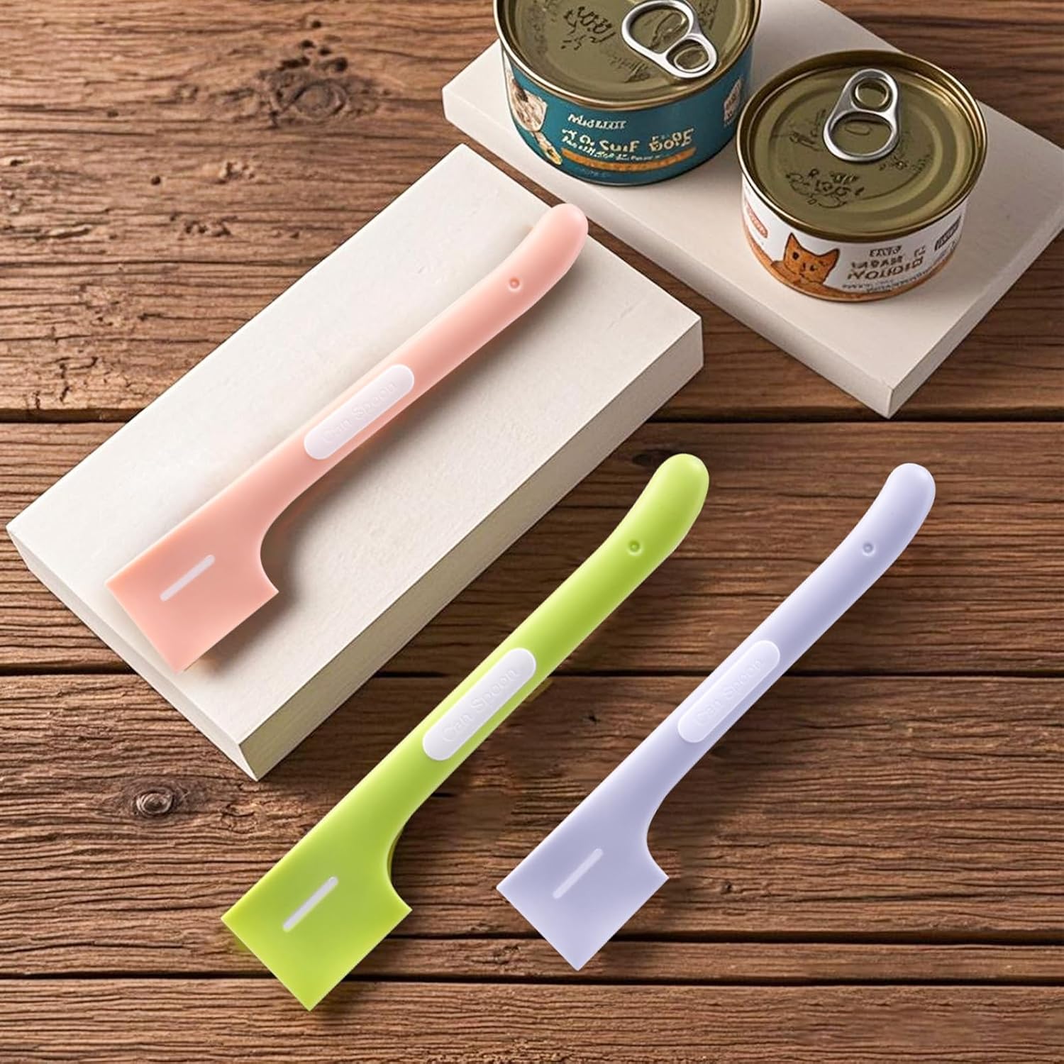 3 Pieces Silicone Kitchen Utensil Set with Heat-Resistant Spatulas and Pastry Brush for Cooking, Baking and Non-Stick Cookware, Multicolor — image 5