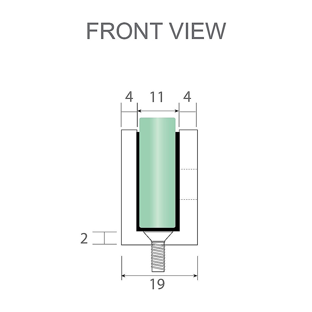 Glass-to-wallfloor Glass-to-wall/floor Shower Screen U-Brackets in Black โ image 4
