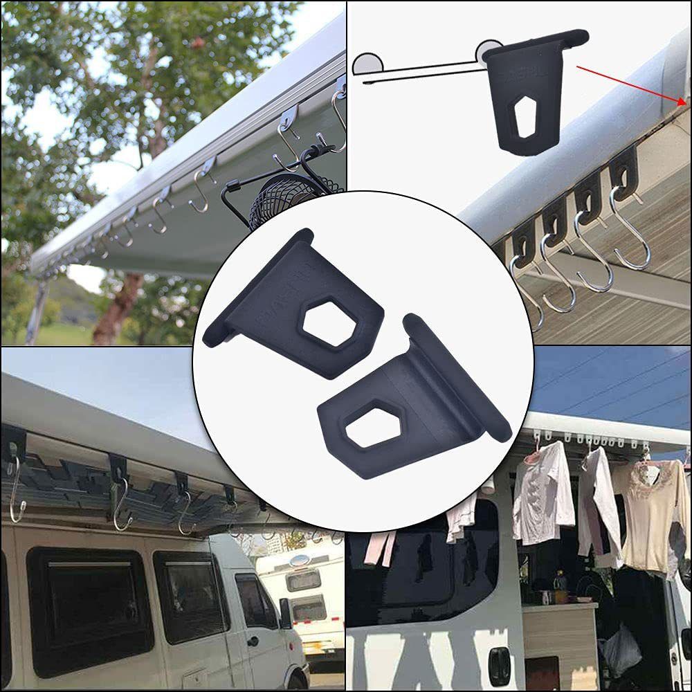 12 Pcs Rv Coat Hook Car Clothes Hanger Car Shade Canopy Hanger Hanging Hooks Awning Hangers Folding Clothes Hanger — image 3