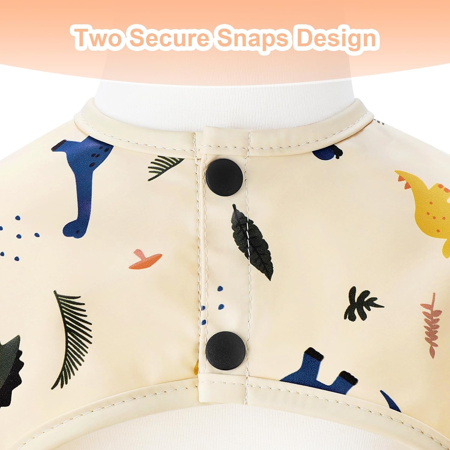 Long Sleeve Baby Bib, Full Sleeve Bib, Baby Toddler Waterproof Sleeved Bibs Smock, Machine Washable — image 4