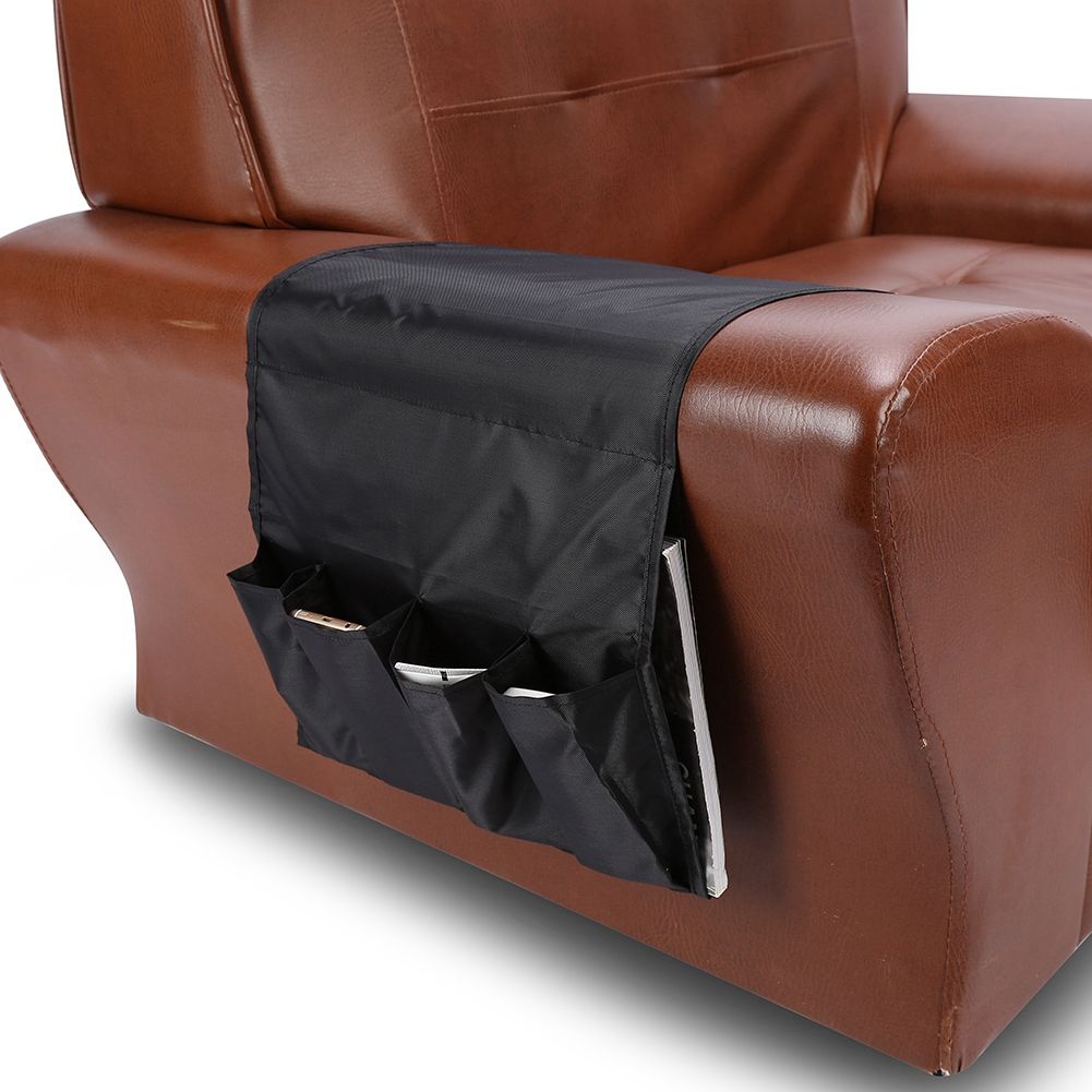 Multi functional Couch Storage Pocket Sofa Armchair Remote Control Holder Organizer (Black) — image 3