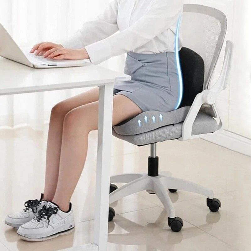 Memory Foam Seat Cushion Lumbar Support Ergonomic Back Support Office Car AAAAA — image 4