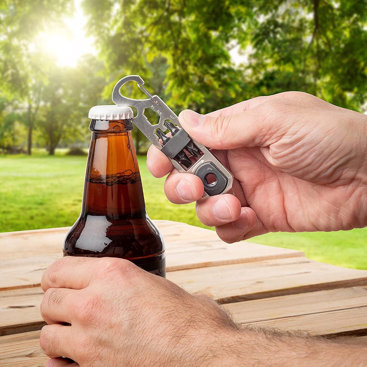 Titanium Pry Bar,Pocket Pry Bar Multifunctional Crowbar, Pocket Tool, Portable Bottle Opener Pocket Screwdriver — image 4