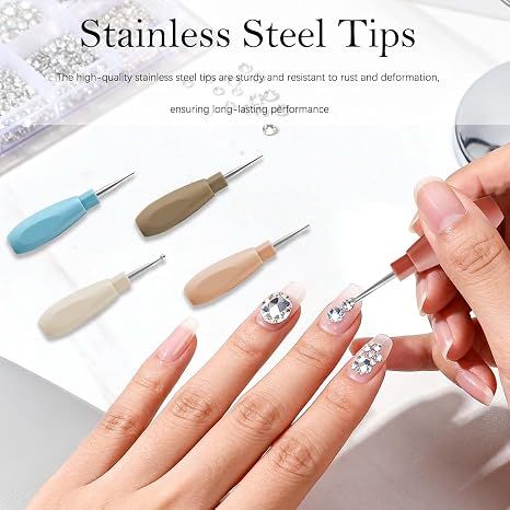 2026 New Nail Dotting Pen Set - 5 Interchangeable Stainless Steel Dottings Tools for Manicure Art, Rhinestone Picker, Lining, Painting, Sculpting, Salon and โ image 3