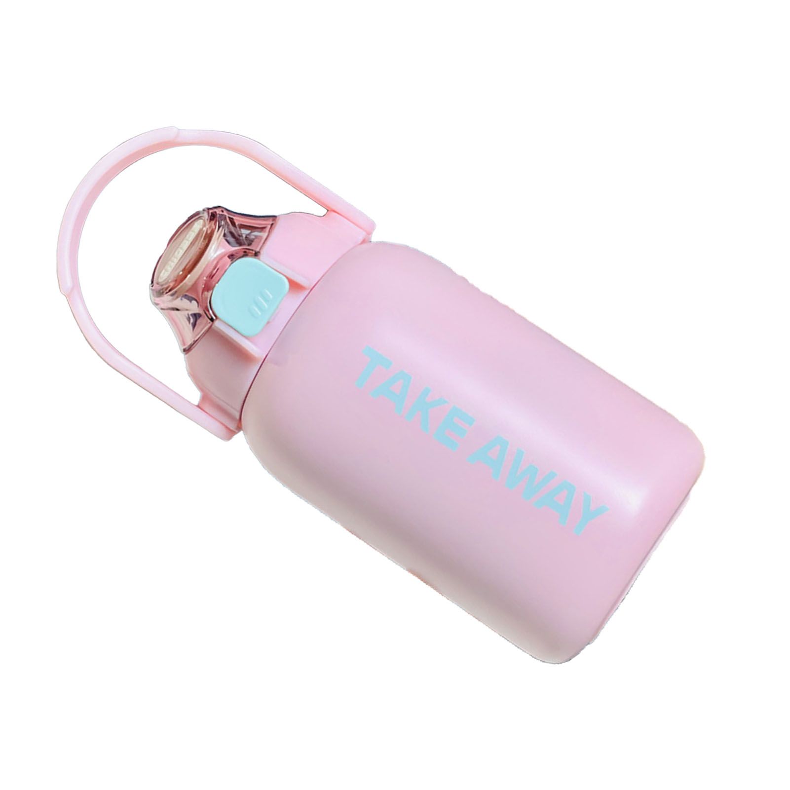 850ml Insulated Water Bottle Large Capacity with Bounce Cap Straw Winter Insulated Cup for Outdoor Pink — image 4