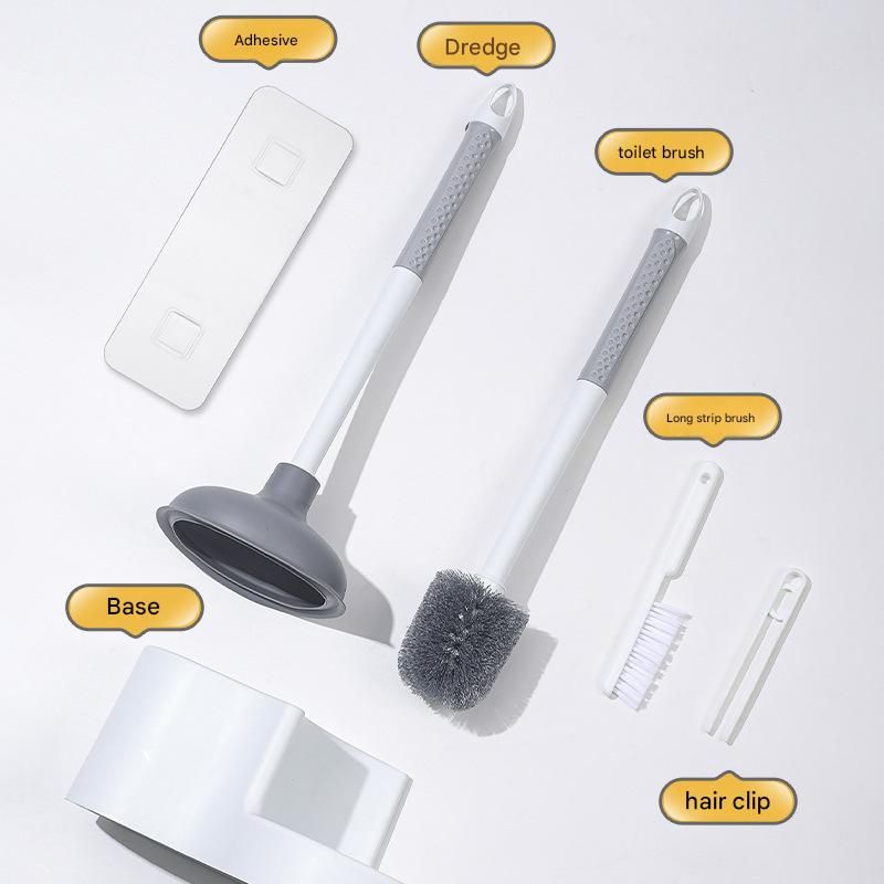 Toilet Cleaning Tool Set - 4 in 1 Bathroom Plunger and Brush Kit with Wall Mount Holder โ image 3
