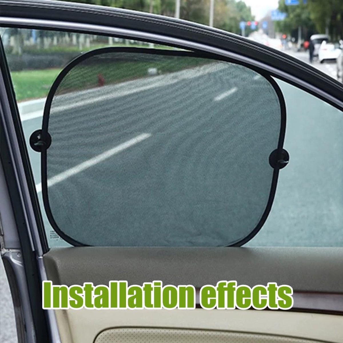 Car Side Window Sunshade - 2 Pieces - UV Protection - Car Sunshade for Baby & Child - Car Window Sun Protection - Car Sunshade - Car Accessories - Universal — image 6