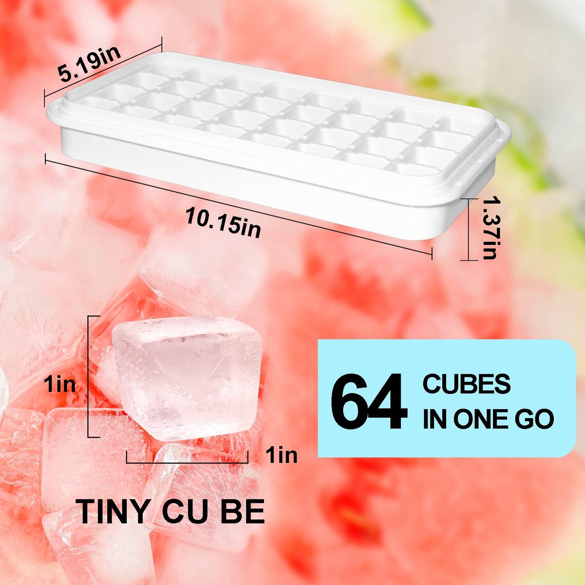 Frozen Ice Cube Trays - Food Grade Ice Cube Molds with Lids - Ice Cube Molds - 2 Layers, Blue - Releases all ice cubes in one second - Ice Cube Molds โ image 3