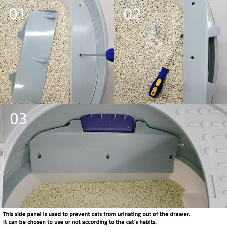 YES4PETS Cat Toilet Litter Box Tray House W Sky window Drawer Photocatalyst Purifier Blue — image 6