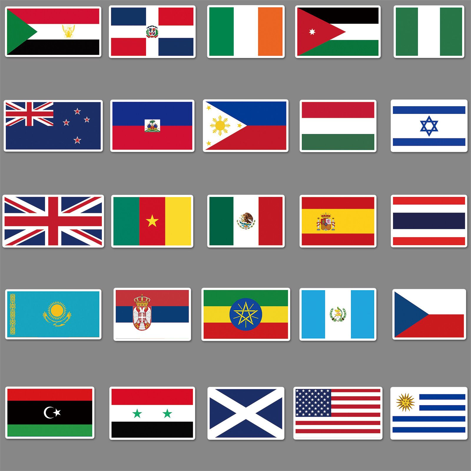 105 Pack National Flag Stickers Water Bottles Laptop Car Phone Guitar Skateboard Computer Aesthetic Country Map Vinyl Sticker โ image 3