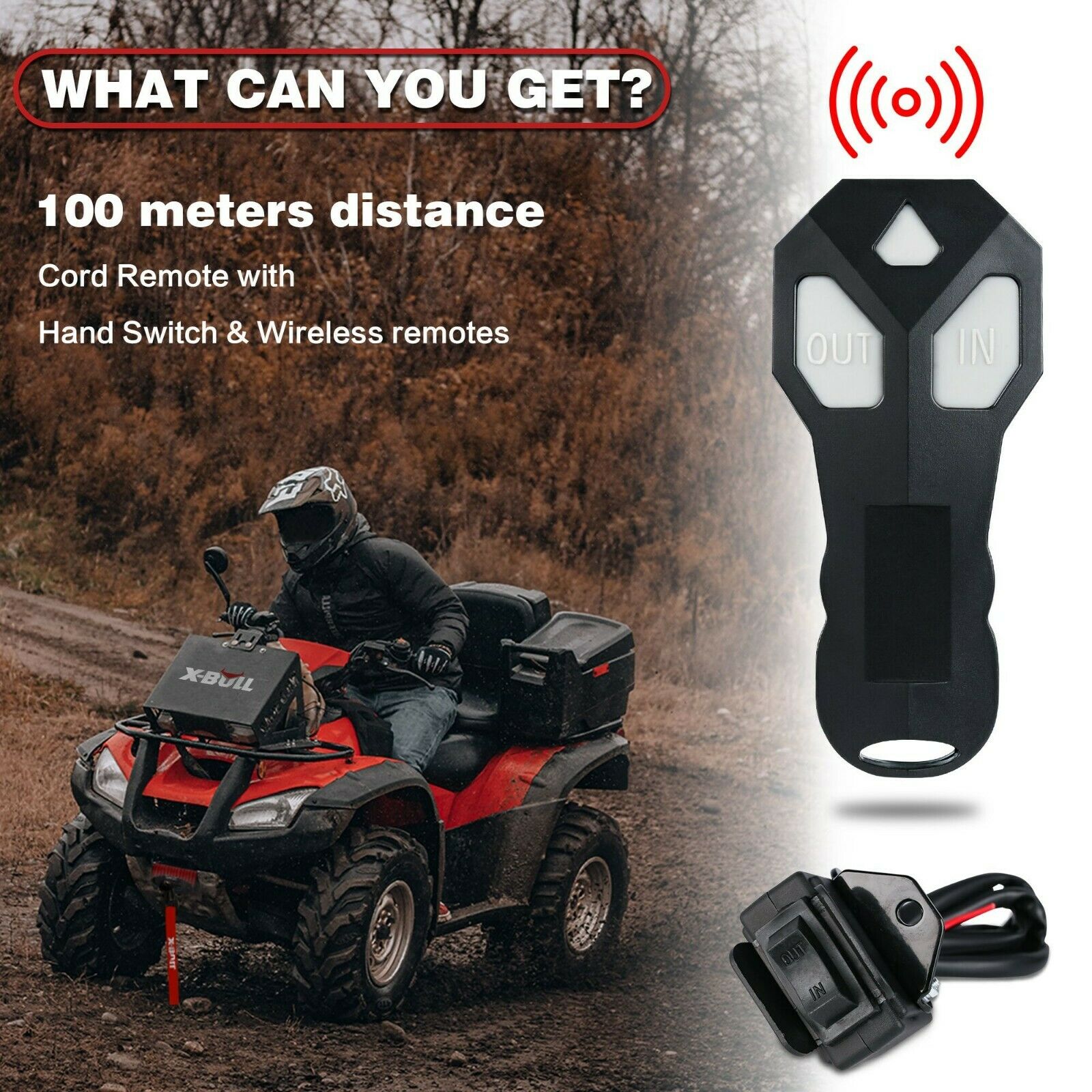 X-BULL Electric Winch 4500LBS/2041KG Steel Cable Wireless Remote Boat ATV 4WD โ image 6