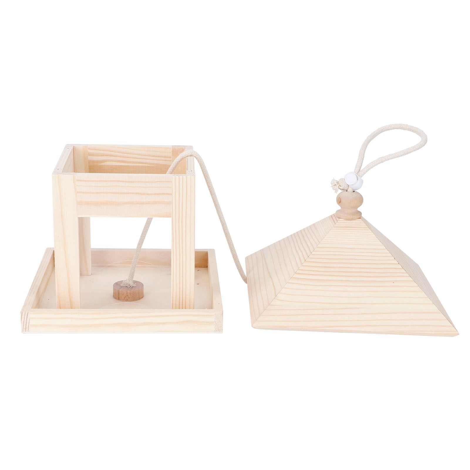 Hanging Bird House Nesting Box Feeding Feeder Box Garden Ornament Outdoor Tree DIY Decoration — image 6