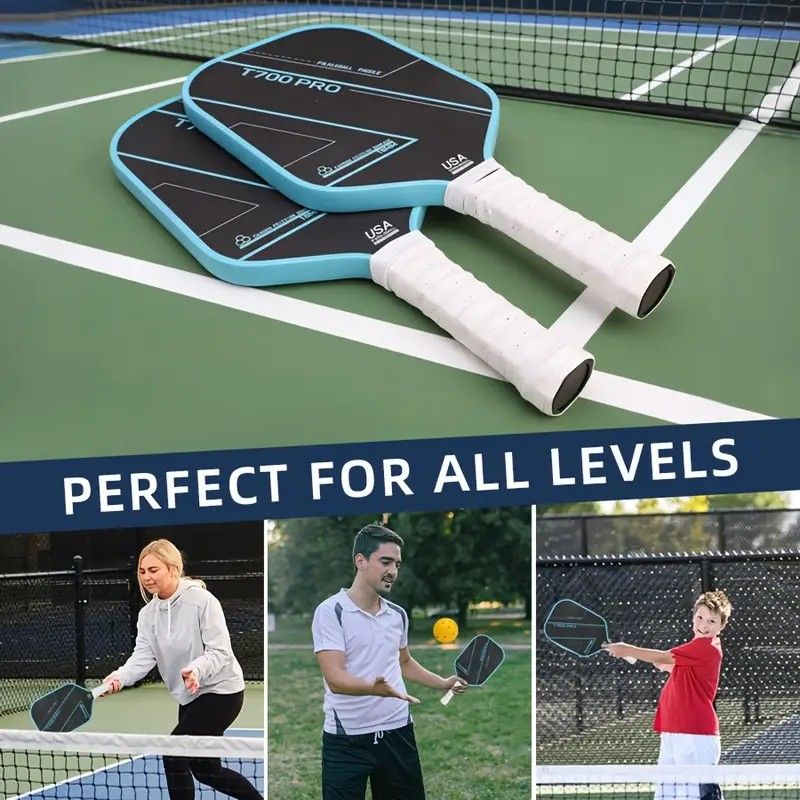 1PCS T700 PRO Carbon Fiber Pickleball Paddle: 8.0oz Lightweight Wide Body Control Paddle for Beginners & Seniors(YELLOW) โ image 4