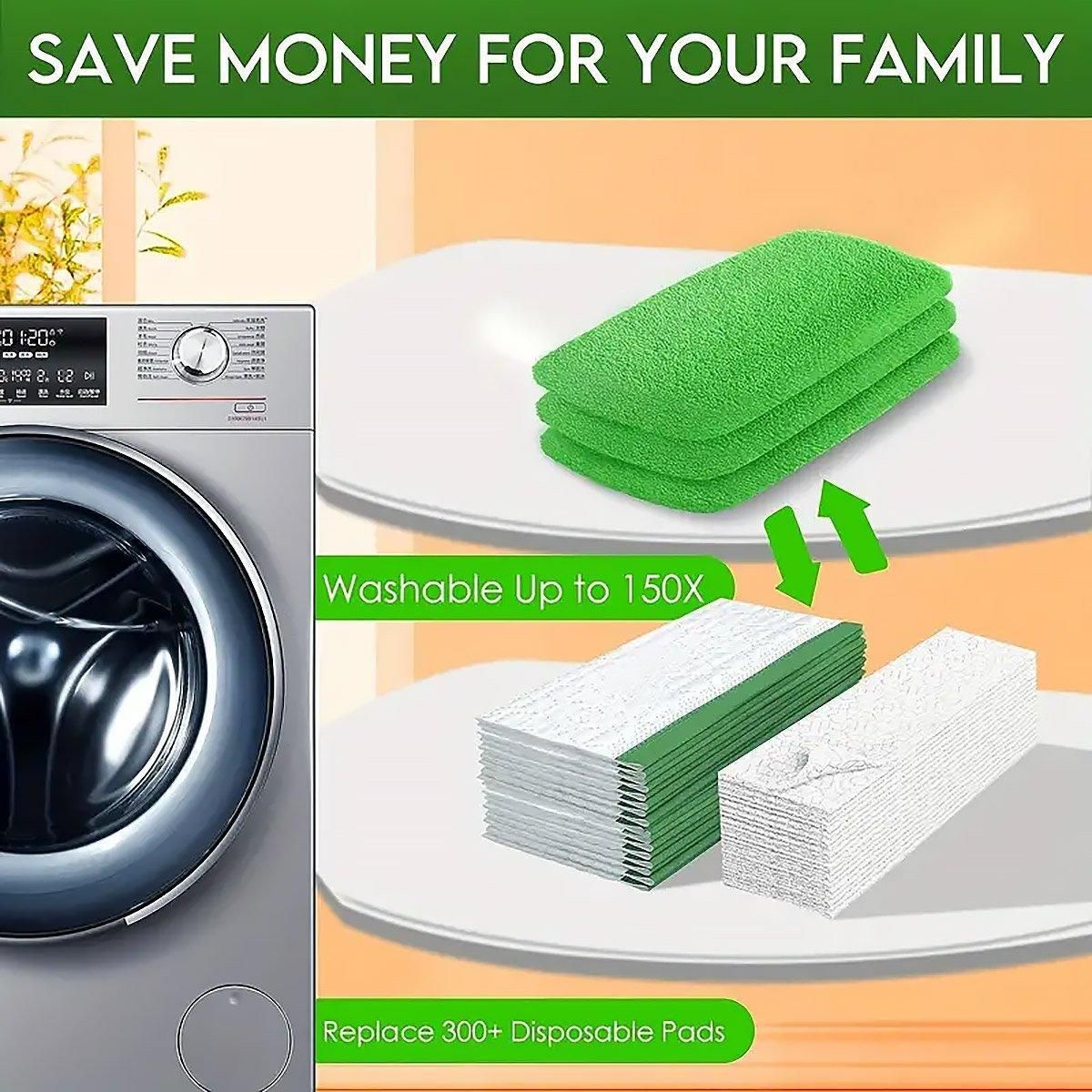 10PCS Replacement Mop Cloth Water Absorbent Wet Dry Refill Cover Household Tool - Grey โ image 5