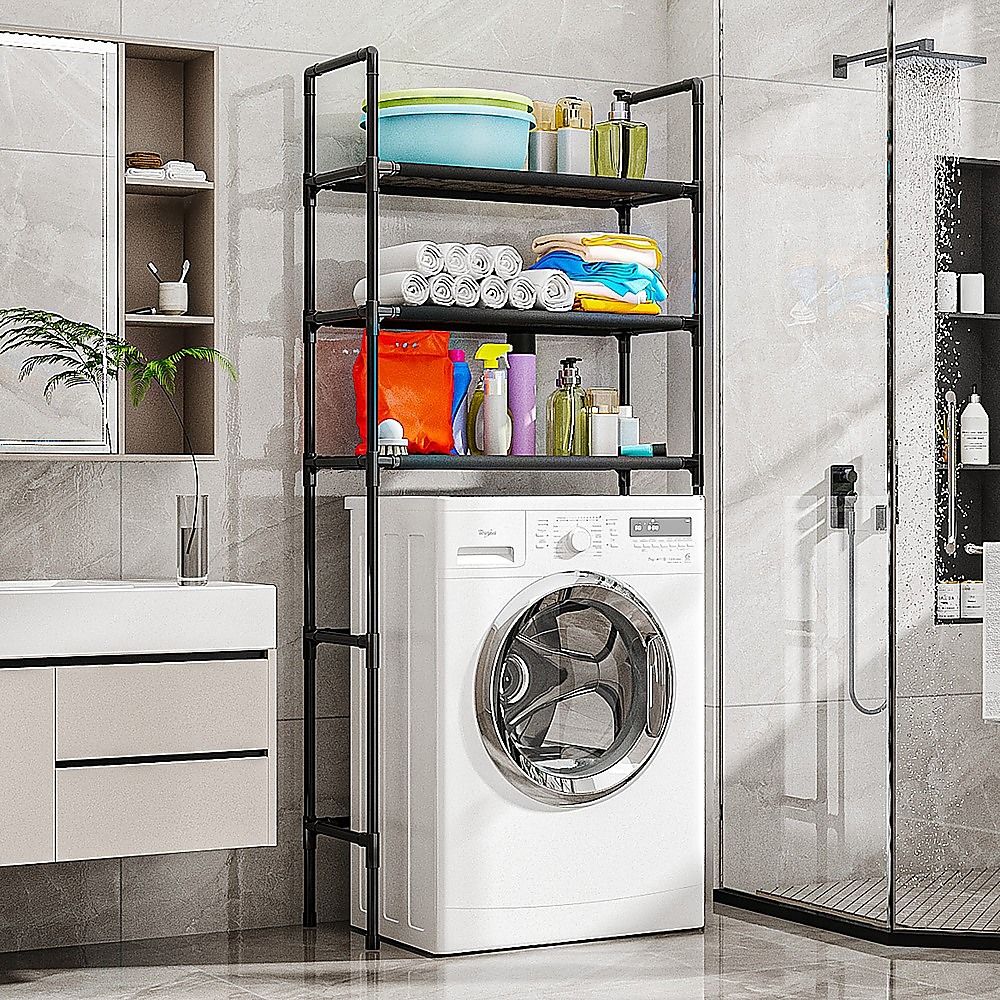 Storage Shelf 3 Tier Rack Portable Laundry Stand Unit Organiser — image 2