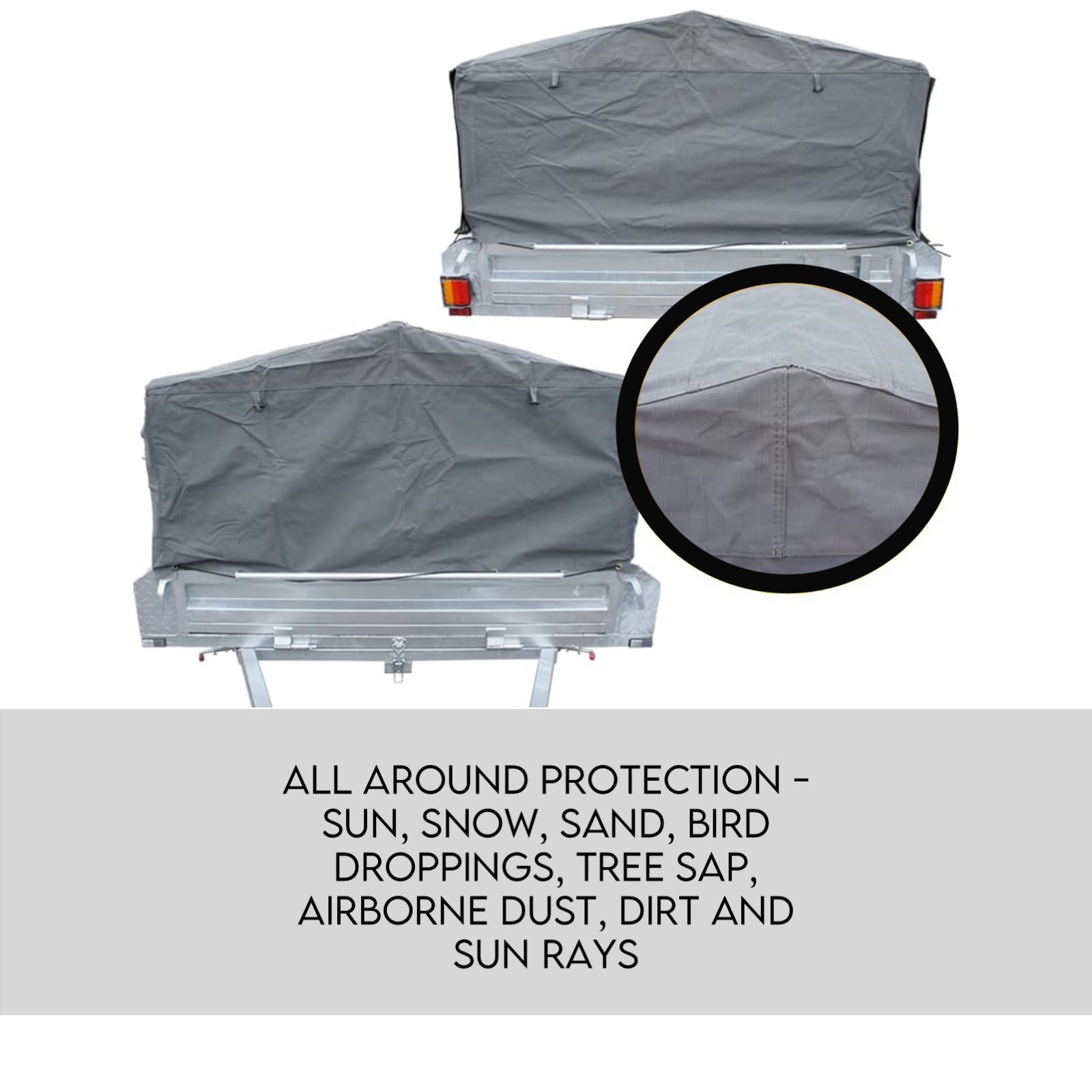 Box Cage Trailer Cover Canvas Tarp for 7 × 4 600mm High Cage Premium Quality 2 ft — image 3