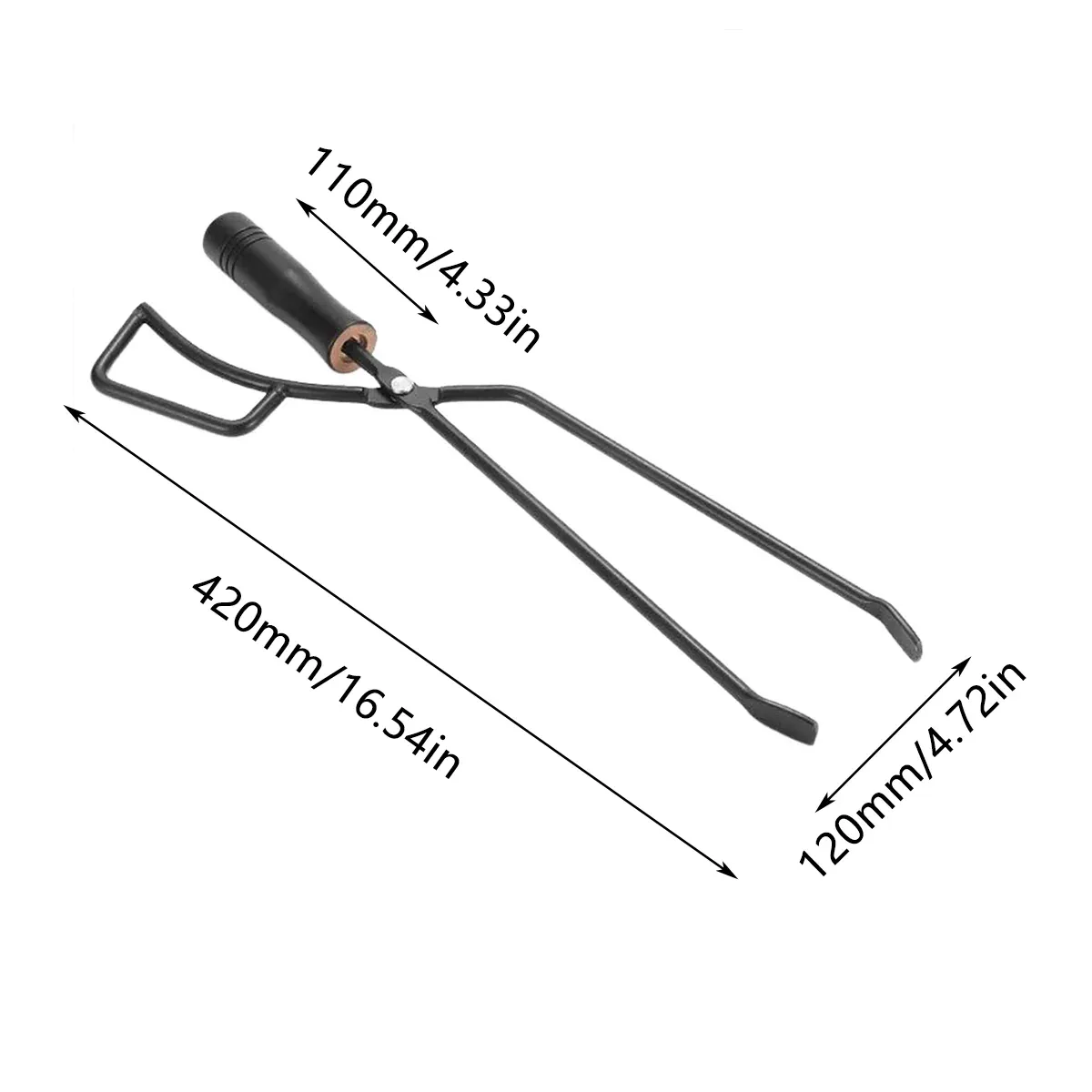 Barbecue Charcoal Tongs Fire Lifting Tool Metal Clamp For Outdoor Cooking Grill — image 3