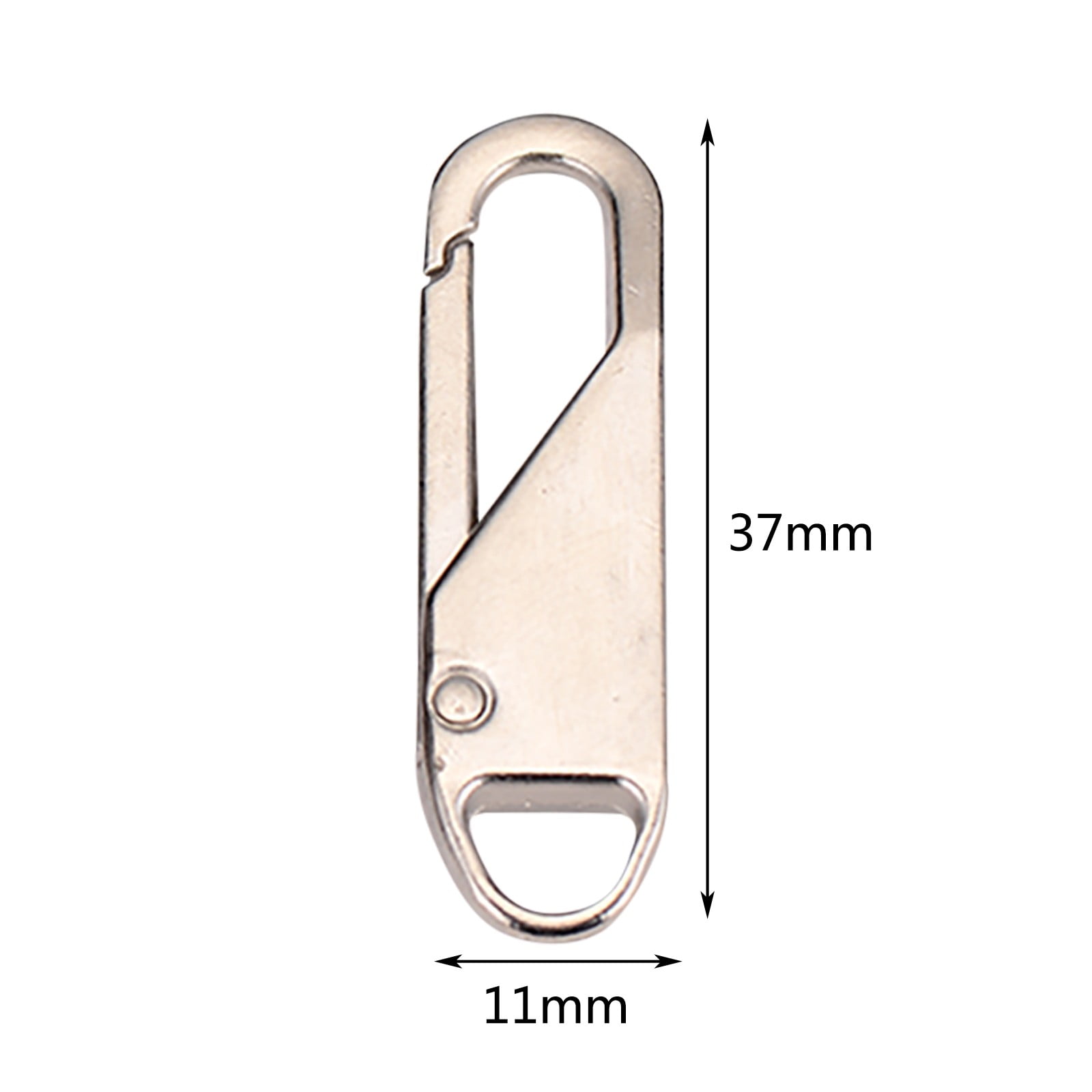 4 Pieces Zipper Pull Replacement, Heavy Duty Universal Zipper Puller, Detachable Zipper Pull Oval Tabs for Luggage, Gold, 3.7 × 1.1 cm — image 2