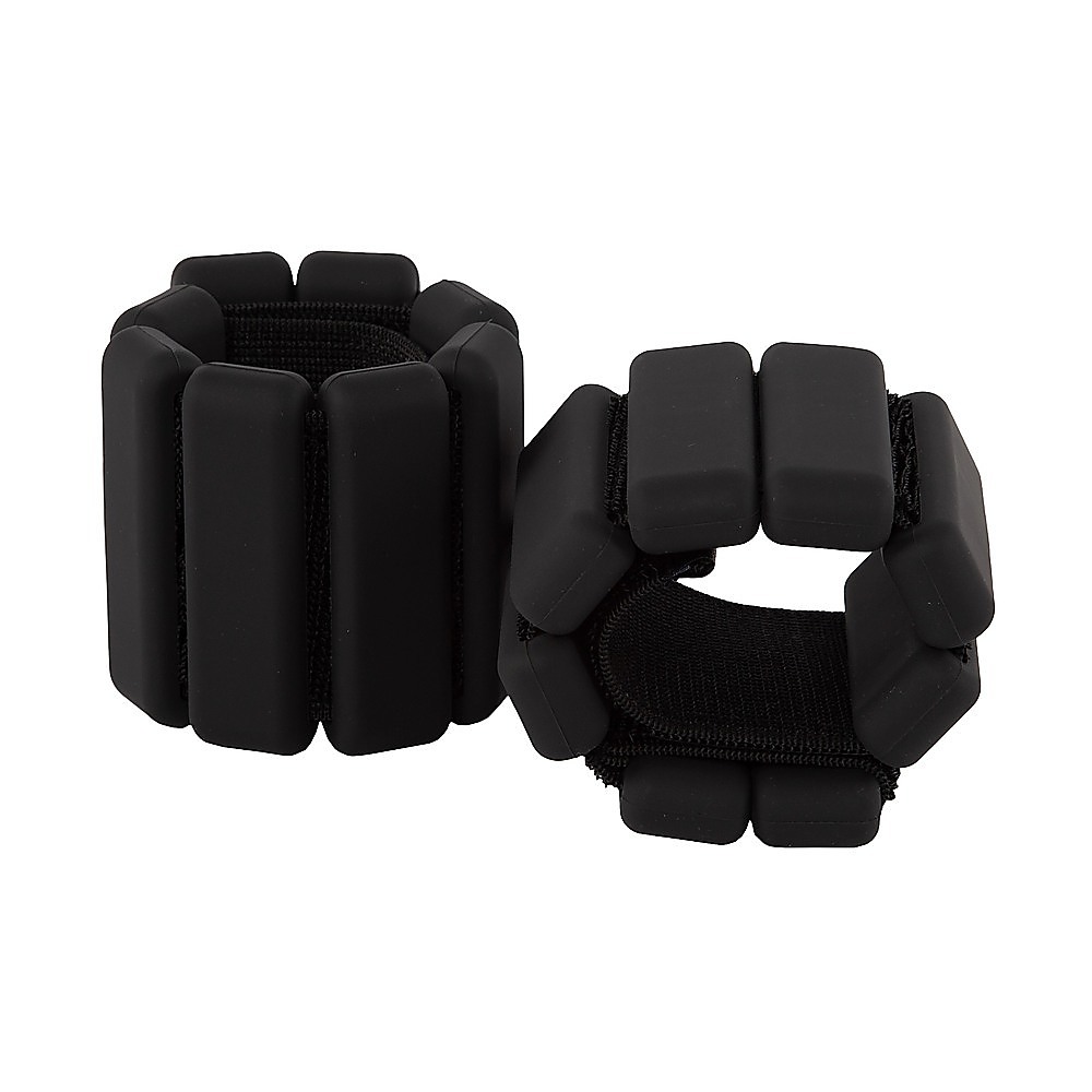 2-Piece Ankle & Wrist Weights β 2kg Pair Adjustable Workout Bangles (Black)