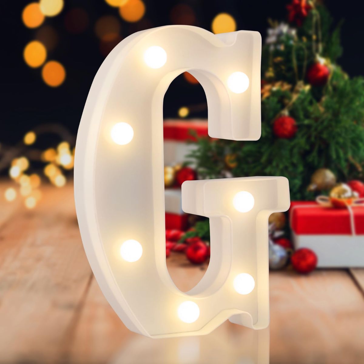 Sign letter H, warm white, 26 letters, 10 numbers, heart and & symbol; for birthday, party, home, bar, wedding decoration; DIY word combinations; wal โ image 2